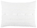 Rizzy Home | Bq4438 | King Sham | 20"X36" White Nuetral Stripe