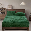 Phf Truly Velvet Fitted Sheet Only Twin Size, Christmas Luxury Super Soft Cozy Comfy Flannel Bottom Sheet With 15 ' Deep Pocket