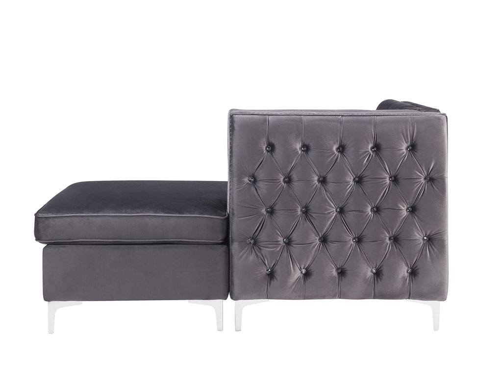 Acme Furniture Jaszira Modular - Chaise in Gray Velvet