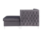 Acme Furniture Jaszira Modular - Chaise in Gray Velvet