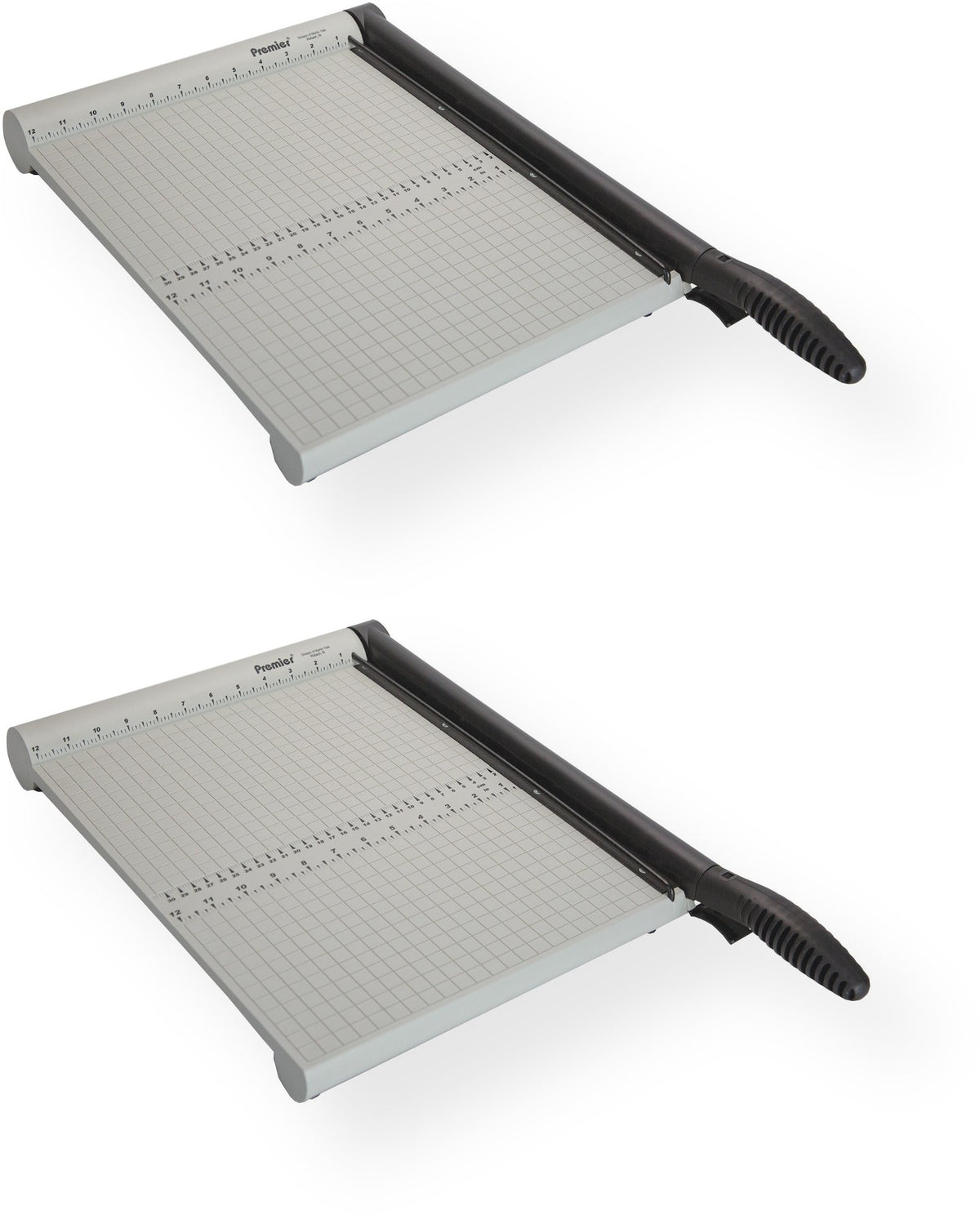 Martin Yale P215X Premier Polyboard Paper Trimmer (Pack Of 2), Up To 10 Sheets Of 20Lb. Bond Paper At Once, Permanent 1/2' Grid