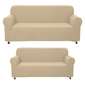 Sapphire Home 2-Piece Sofa and Loveseat Slipcovers, Couch and Loveseat Covers Set, Form fit Stretch, Wrinkle Free, Furniture Pro