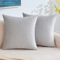 Emema Pack Of 2 Velvet Pillow Covers Decorative Square Pillowcase Soft Solid Cushion Case For Sofa Bedroom Car 20X20 Inch Greyis