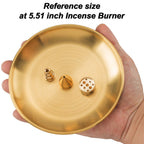 Oiiki Brass Incense Holder, Coil Incense Burner, Incense Stick Holder, Alloy Cone Ash Catcher For Indoor Outdoor Use (3 Styles)