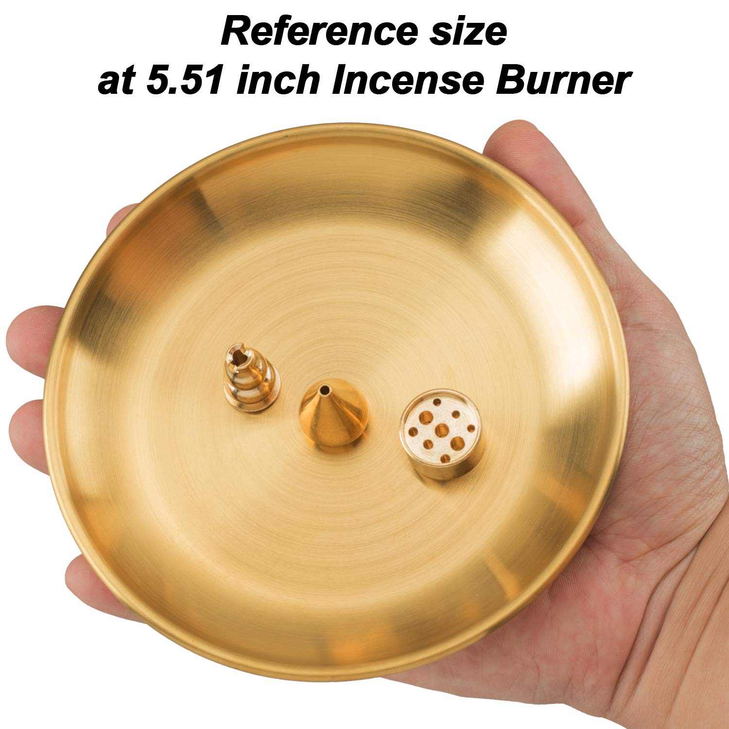 Oiiki Brass Incense Holder, Coil Incense Burner, Incense Stick Holder, Alloy Cone Ash Catcher For Indoor Outdoor Use (3 Styles)
