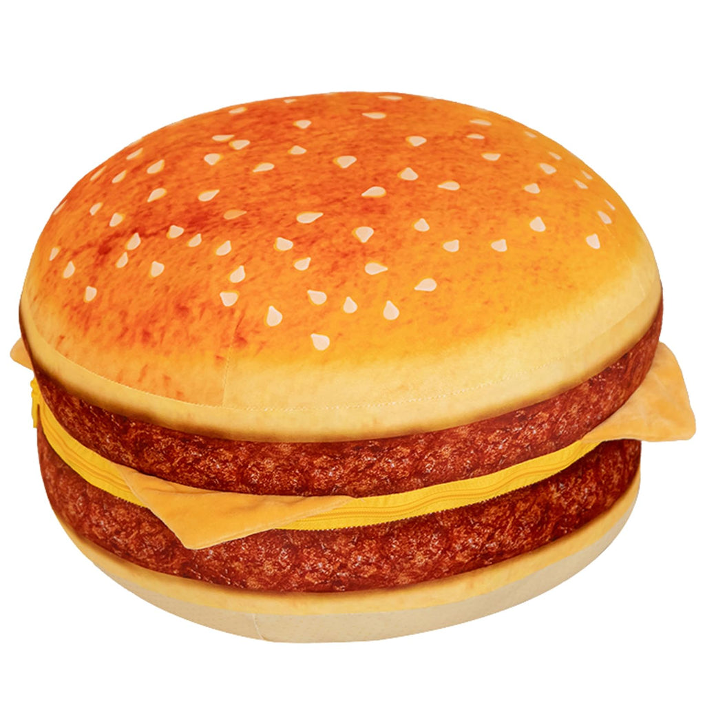 Funnykitten Hamburger Plush Pillow, 3D Simulation Cheeseburger Pillow Burger Plush Hugging Pillow Cushion Funny Food Plush Pillo