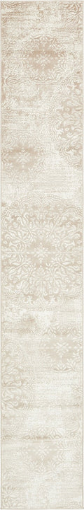 Unique Loom Sofia Collection Area Rug - Grand (2 x 13 1 Runner, Beige/ Ivory)
