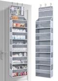 BLOROOM Over the Door Organizer Hanging Storage with 3 clear slip pockets and 5 Large Pockets 10 Side Pockets Closet Door Organi