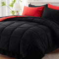 Anluoer Queen Size Bed In A Bag 7 Pieces, Dark Grey Bed Comforter Set With Comforter And Sheets, All Season Bedding Sets With 1