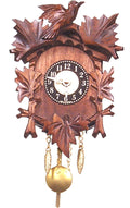 Alexander Taron Importer 125-1Qp Engstler Battery-Operated Clock-Mini Size-5" H X 4.25" W X 2.75" D, Brown