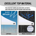 Eurmax 10x10ft Pop Up Canopy Tent Basic Alloy Steel White for Outdoor Events Commercial Instant Canopies with Roller Bag and Sand Bags