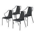 npd furniture and more Callum Metal, Set of 4 Dining Chairs, Gunmetal Grey