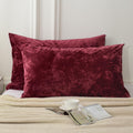 Phf Truly Velvet Pillowcases King Size, No Insert, 2 Pack Ultra Soft Breathable Pillow Shams Covers With Envelope Closure, 20'