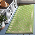 SAFAVIEH Courtyard Collection 23 x 16 Green/Beige CY6918 Trellis Indoor/ Outdoor Patio Backyard Mudroom Runner Rug