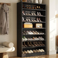 Homieasy Tall Shoe Cabinet, 9-Tier Shoe Storage Cabinet With Adjustable Shelves, Freestanding Wood Shoe Rack Organizer Cabinet F