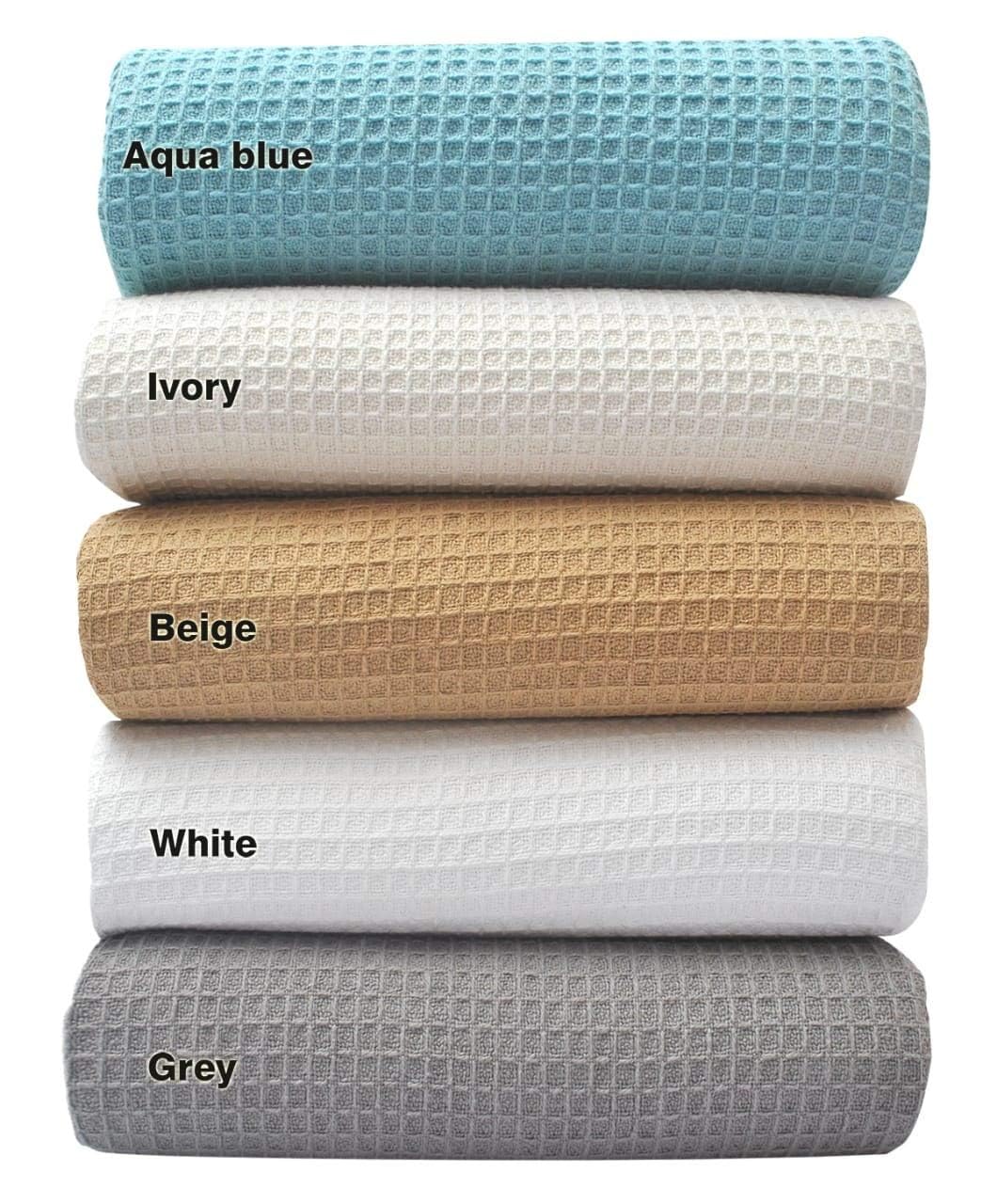 Tex Trend 100% Cotton Waffle Weave Blanket Twin Xl Size For Bed, Lightweight Cotton Blanket - 60'X90' Soft Woven And Breathabl