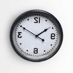 HomeRoots 16' Circle Blue Glass Analog Wall Clock