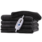 Mcjaw Electric Heated Blanket 72''X 84'' Full Size, 4 Heating Levels And 10 Hours Auto Off, Lightweight And Breathable - Ebony