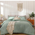 Haowaner Handcrafted Non-Migrating Fill Comforter King Size, Sage Green King Size Comforter Set, King Comforter Set, Sage Green