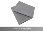 Imaylex Soft 100% Egyption Cotton Zipper Pillow Case, Cozy And Lightweight Pillowcase, Set Of 2, Grey, Standard, 20'' X 26''