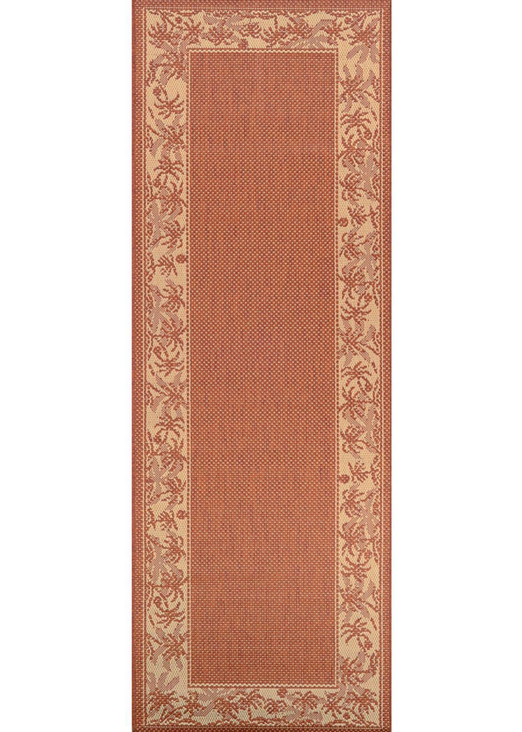 Couristan Recife Island Retreat Indoor/Outdoor Area Rug, 23 x 119, Terracotta-Natural
