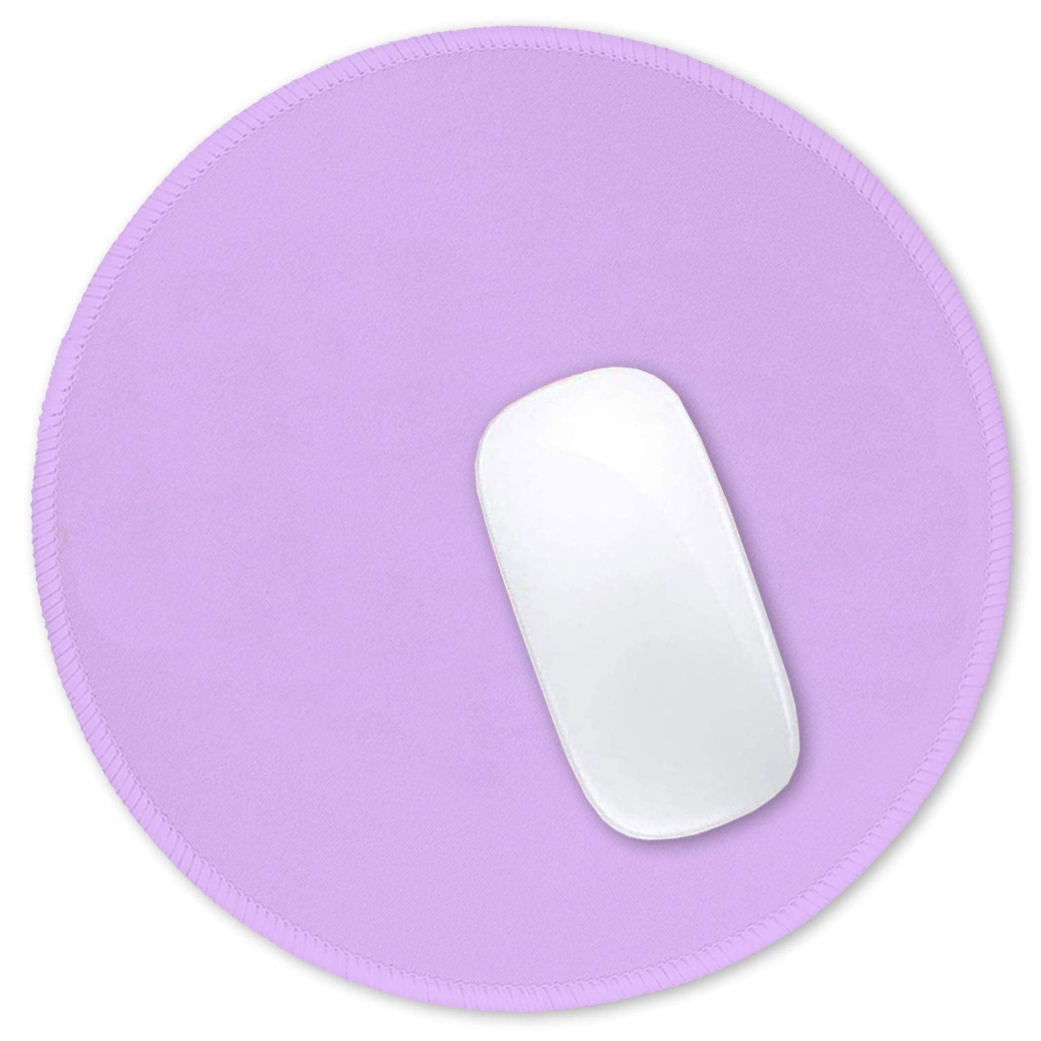 Hsurbtra Mouse Pad, Premium-Textured Small Round Mousepad 8.7 X 8.7 Inch Purple, Stitched Edge Anti-Slip Waterproof Rubber Mouse