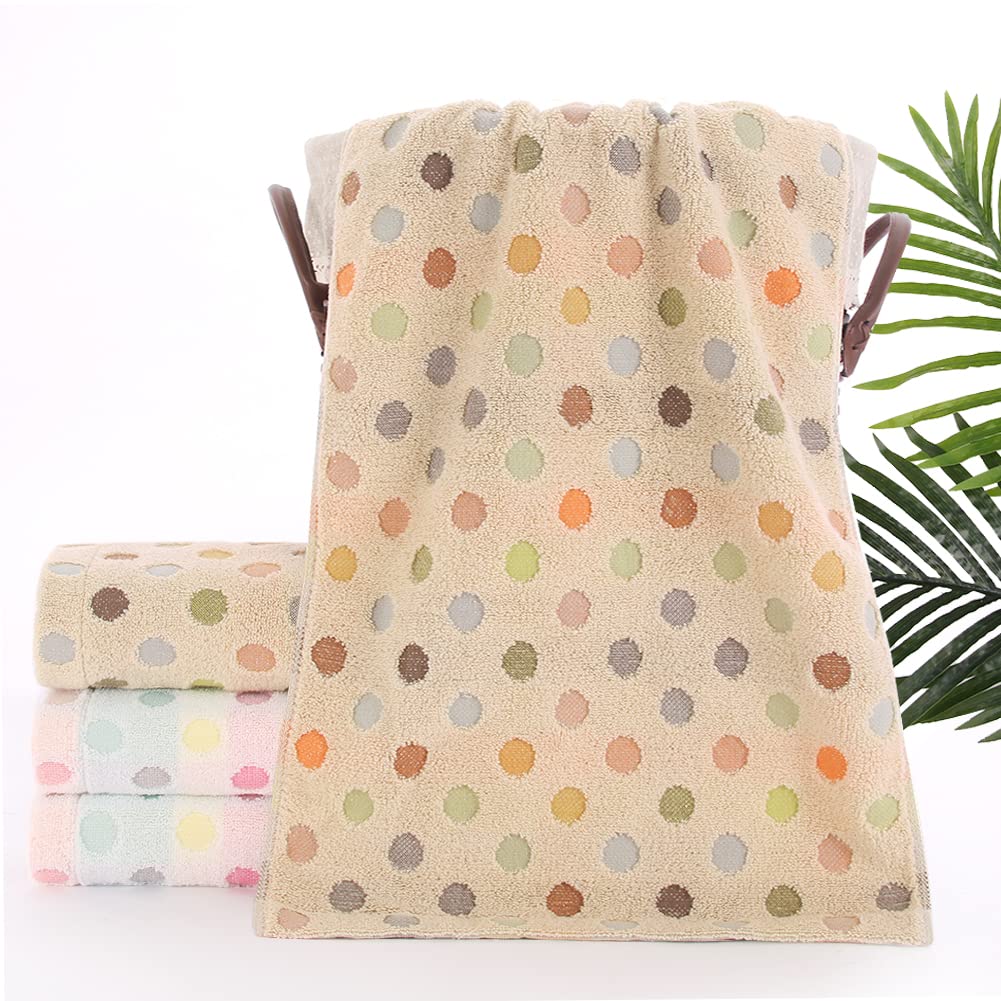 Pidada Hand Towels Set Of 4 Colorful Polka Dot Pattern 100% Cotton Soft Absorbent Decorative Towel For Bathroom 13.4 X 30 Inch (