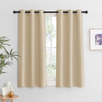 Ryb Home Blackout Curtains For Bedroom, Room Darkening Privcay Farmhouse Window Treatment For Cafe Closet Basement, W37 X L54 In