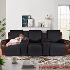 Kincam 100% Waterproof Recliner Sofa Cover With Console, Non-Slip Reclining Couch Covers For 3 Seat, Recliner Couch Cover Furnit
