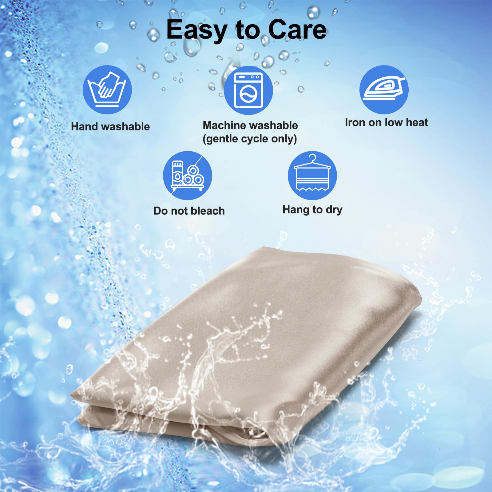 Satin Pillowcase For Zelimun Cervical Pillow, Ergonomic Pillow Case, Smooth & Soft Pillowcase For Sleeping Pillow, Champagne Pil