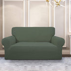 Purefit Stretch Loveseat Sofa Slipcover – Spandex Jacquard Non Slip Soft Couch Sofa Cover, Washable Furniture Protector With Non Skid Foam And Elastic Bottom For Kids (Loveseat, Greyish Green)