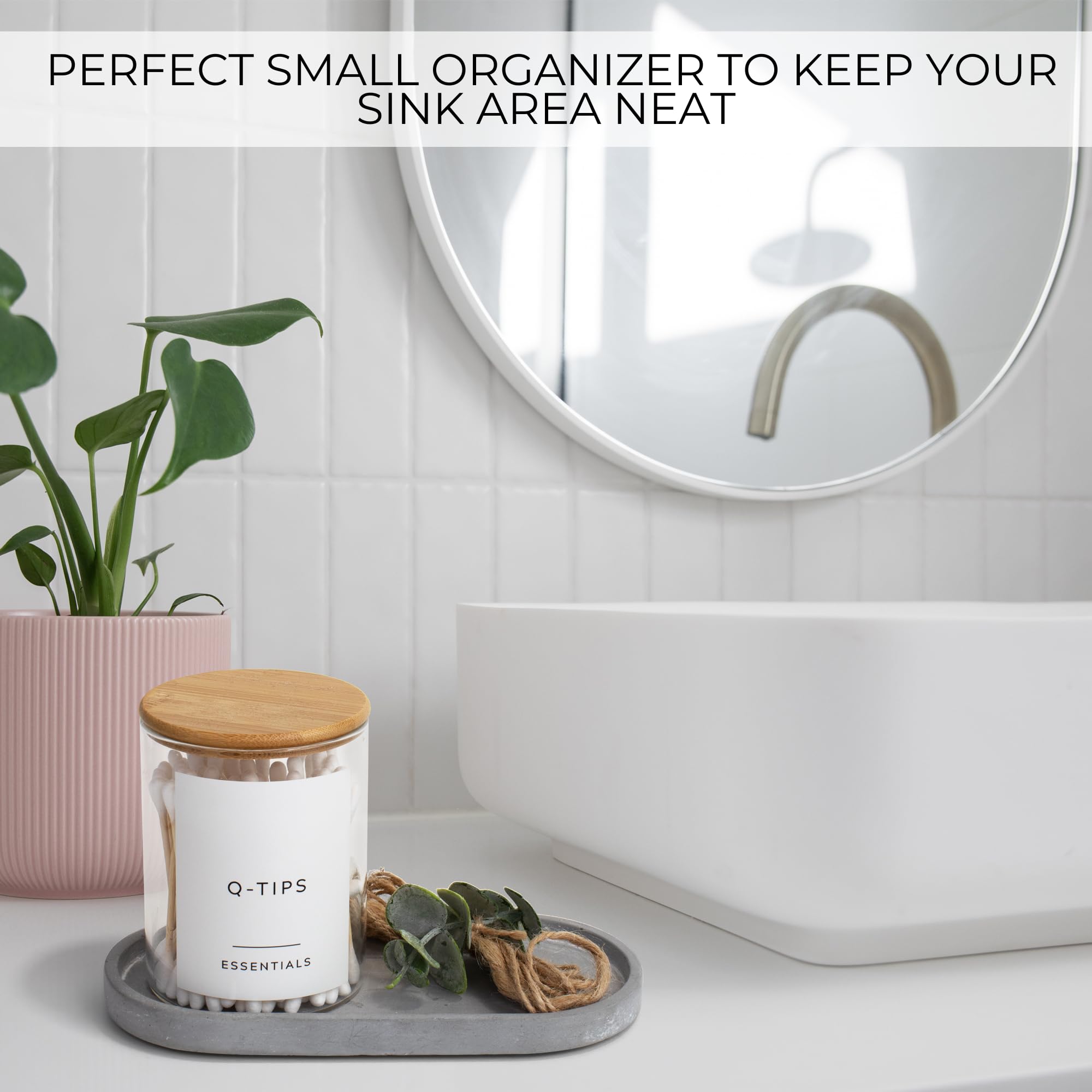 Decorative Bathroom And Vanity Tray - A Modern Concrete Tray To Beautifully Display Lotion & Soap Dispensers On Your Bathroom Co