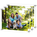 NIUBEE 12x16 and 11x17 Clear Acrylic Wall Mount Picture Frames, A3 Size Floating Frameless Photo Frame for Certificate Poster Di