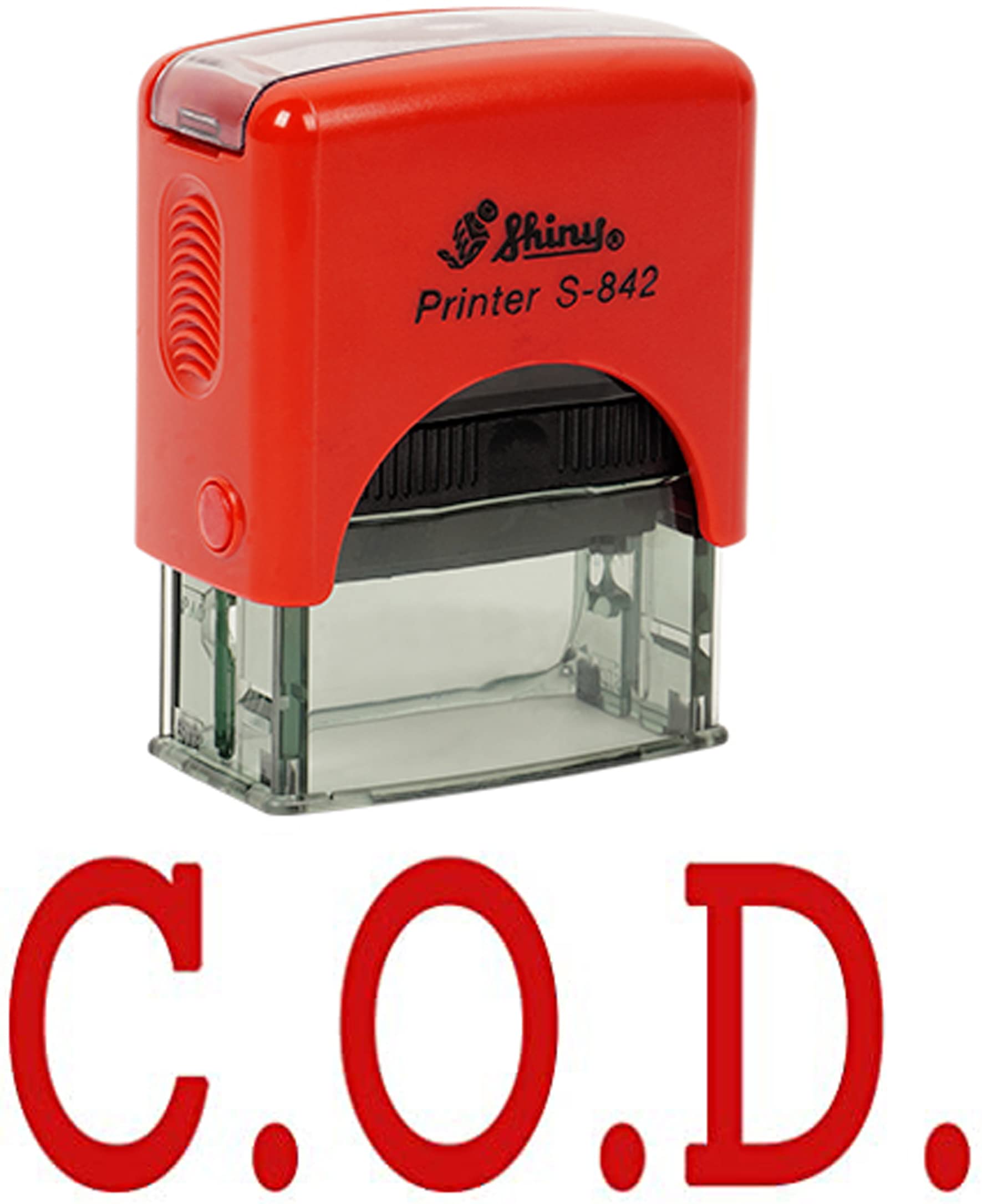 C.O.D Self Inking Rubber Stamp Office Stationary Custom Shiny Stamp