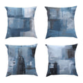 Rock Cloud Set Of 4 Blue And Grey Art Modern Decorative Gray Throw Pillows Covers Cushion Cover For Bedroom Sofa Living Room 18X
