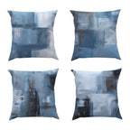 Rock Cloud Set Of 4 Blue And Grey Art Modern Decorative Gray Throw Pillows Covers Cushion Cover For Bedroom Sofa Living Room 18X