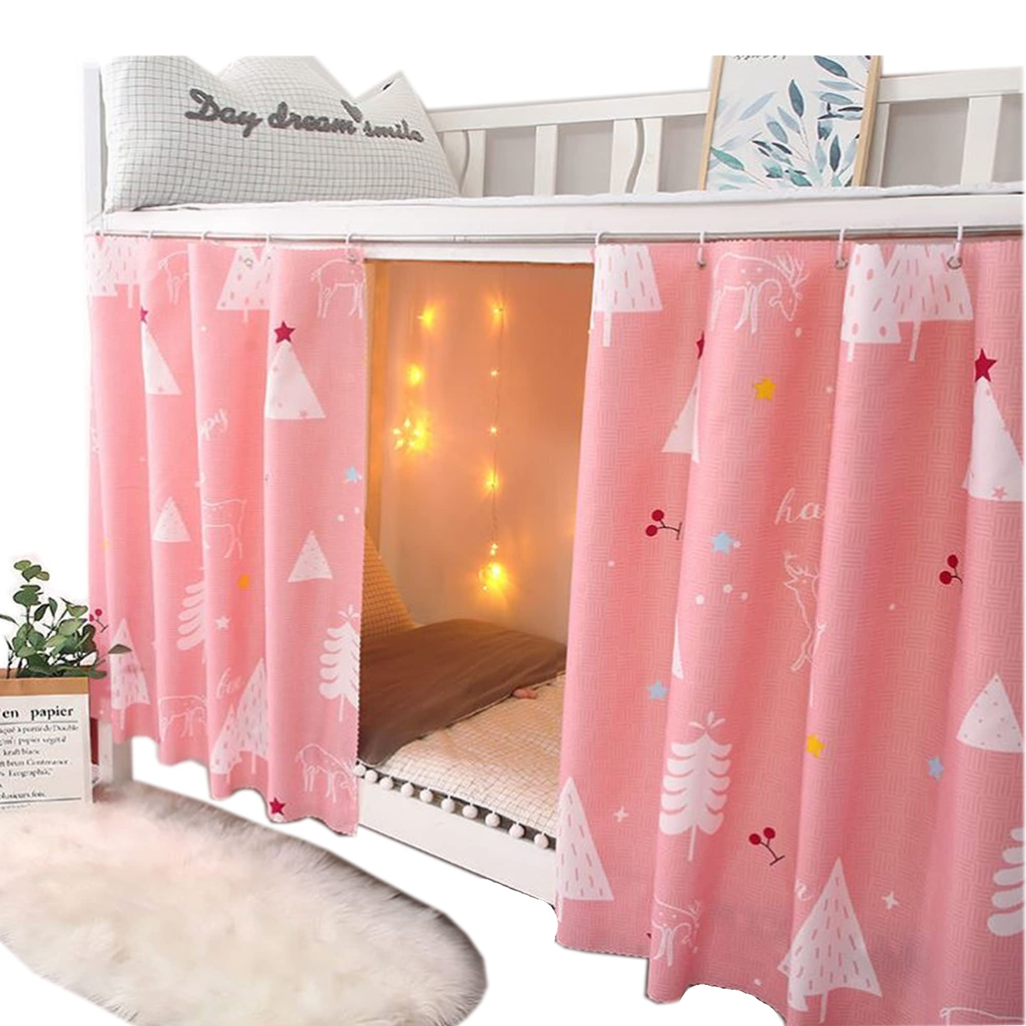 Qubanda Dormitory Home Bunk Bed Blackout Curtains Privacy Cloth Windproof Lightproof Bed Canopies(1 Panel)
