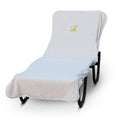Luxury Hotel & Spa Monogrammed Pool Chaise Lounge Cover, Gold Embroidered - Extra Absorbent 100% Turkish Cotton- Soft Terry - Ho