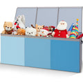 Patelai Extra Large Toy Box Storage Organizer with Lid 4/3 Grids Large Toy Chest Collapsible Storage Baskets for Boys Girls Livi