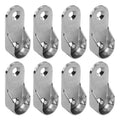 EMVANV 8 PCs Wardrobe Rod Bracket,Oval Closet Rod End Supports 2 Hole Clothes Rod Clothes Rest HeavyDuty Closet Pole Socket (si