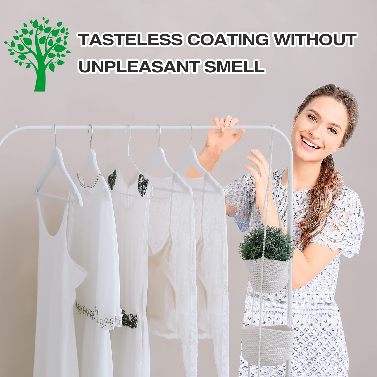 Fairyhaus Wooden Hangers 30 Pack, Smooth Finish Wood Hangers With 360 Swivel Hook And Notches, Slim Wooden Coat Hangers With Pan