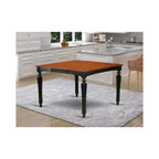 East West Furniture CHT-BLK-T Chelsea Gathering 54" Square Counter Height Dining Table with 18" Butterfly Leaf in Black Finish