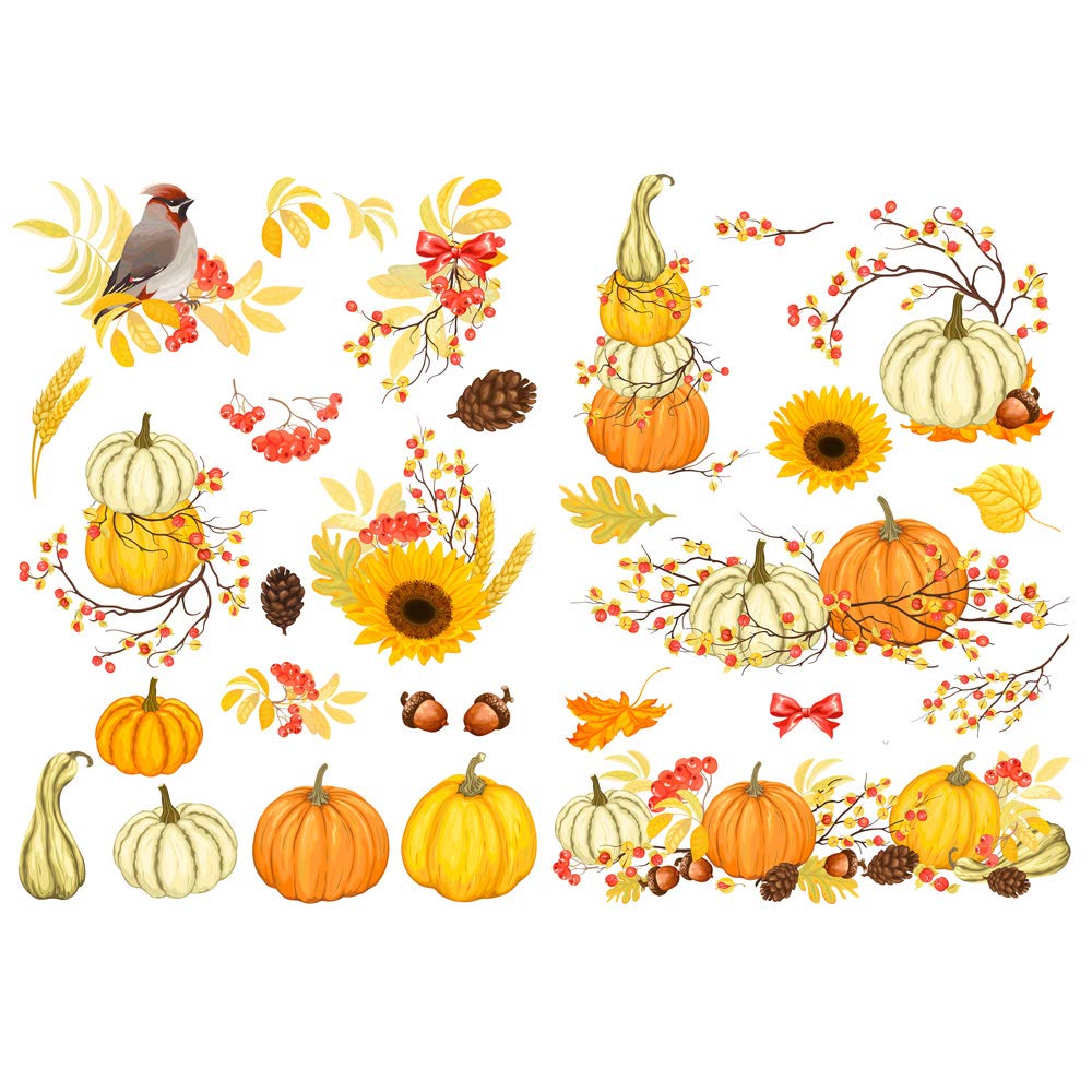 Seasonstorm Yellow Autumn Pumpkin Aesthetic Diary Travel Journal Paper Stickers Scrapbooking Stationery School Office Art Suppli