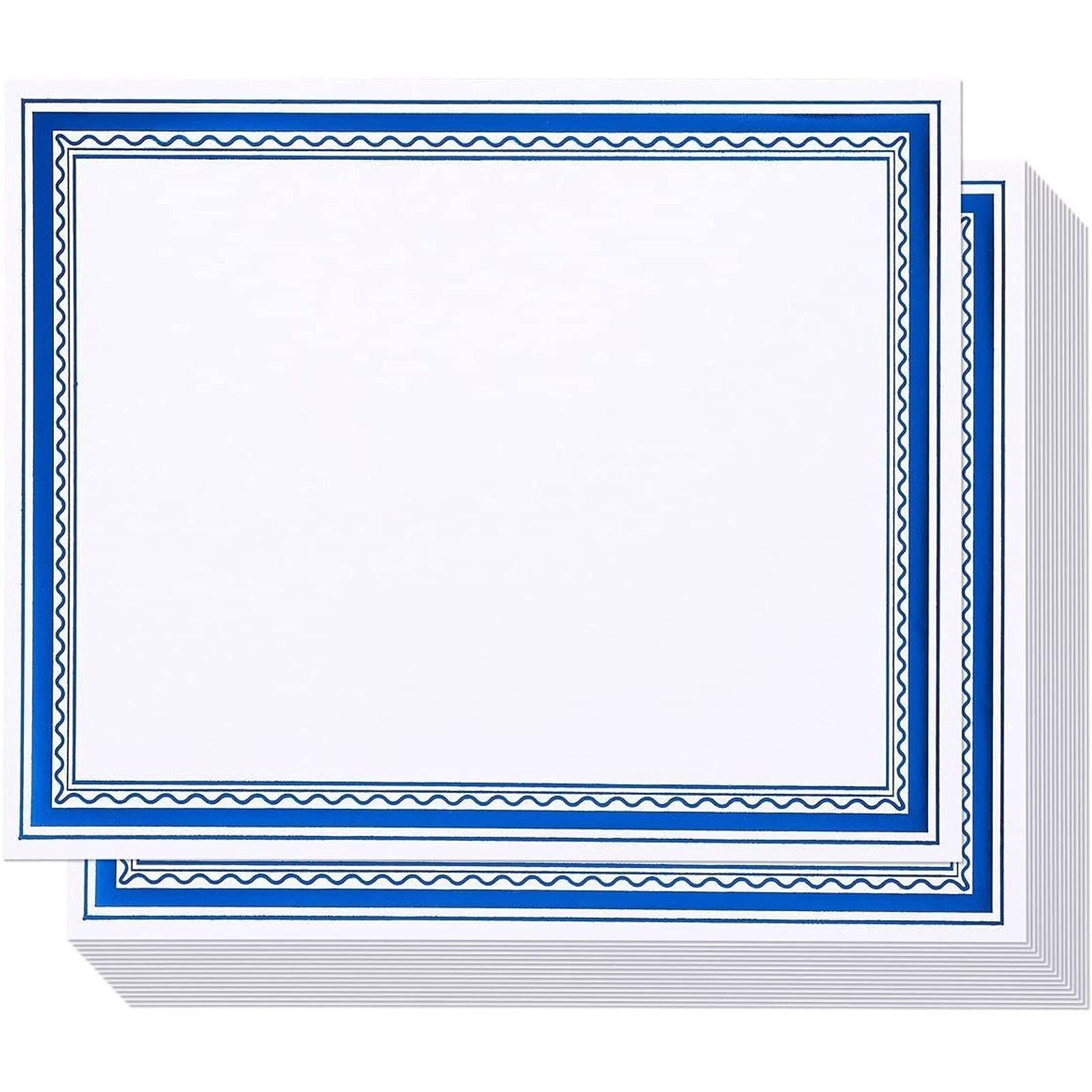 Best Paper Greetings Certificate Paper With Gold And Blue Border, Award Certificates (White, 8.5 X 11 In, 50-Pack)
