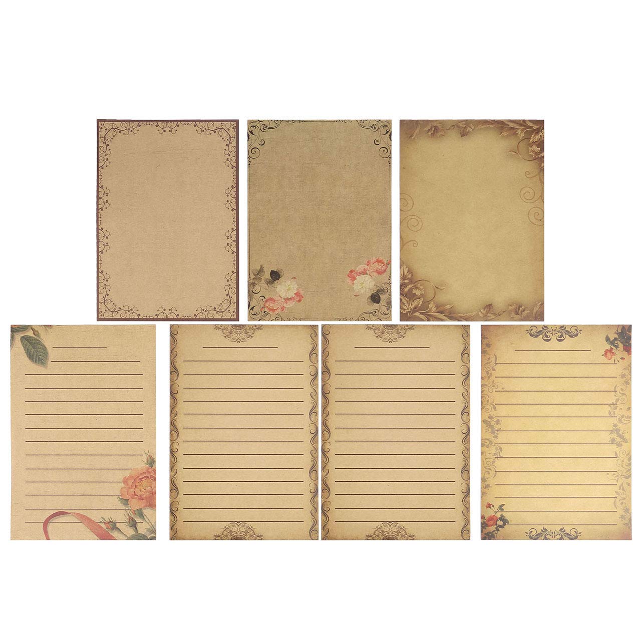 Yoption 56 Sheet Vintage Stationery Paper, Antique Old Fashion Writing Paper For Invitations, Scrapbooking, Penpal, Calligraphy,