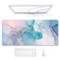 Auhoahsil Large Gaming Mouse Pad, Xxl Desk Pad, 35 X 15 Inch, Non-Slip Rubber Base, Stitched Edges, Superior Surface, Waterproof