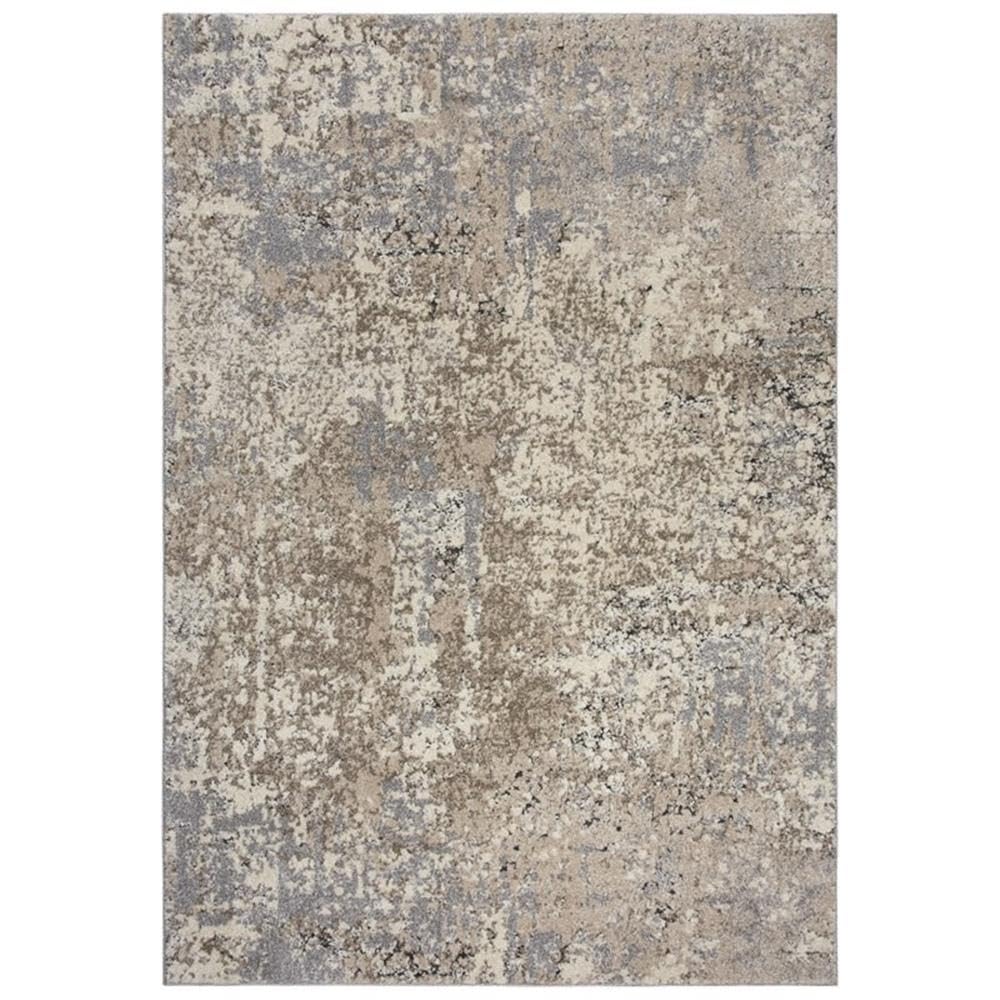Rizzy Home Alora Decor Venice 3'11" X 5'6" Abstract Cream/Beige/Taupe Power-Loomed Area Rug
