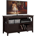 Yaheetech Wooden Tv Stand For Tvs Up To 48 Inch, Media Entertainment Center Table, Tv Cabinet Table With Storage Open Shelf & 2 Doors For Living Room, Espresso