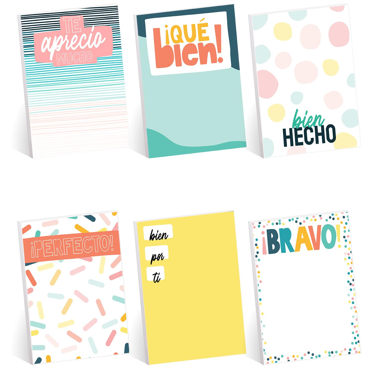 Gotcha Covered Notebooks Spanish Appreciation Sticky Note Assortment / 3' X 4' Repositionable Classroom Sticky Note Set En Esp