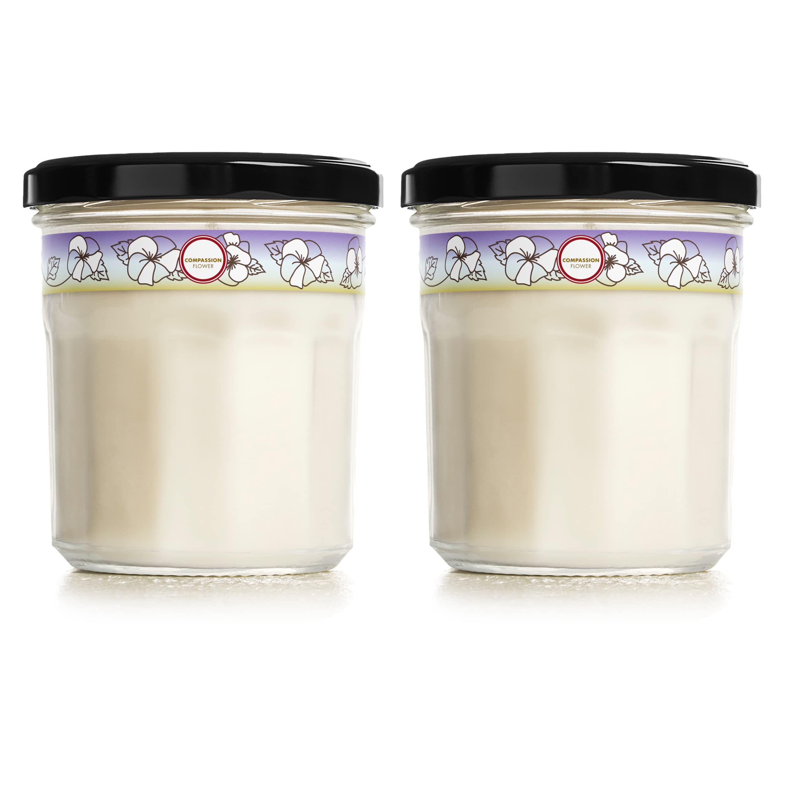 MRS. MEYERS CLEAN DAY Soy Aromatherapy Candle, 35 Hour Burn Time, Made with Soy Wax and Essential Oils, Compassion Flower, 7.2 